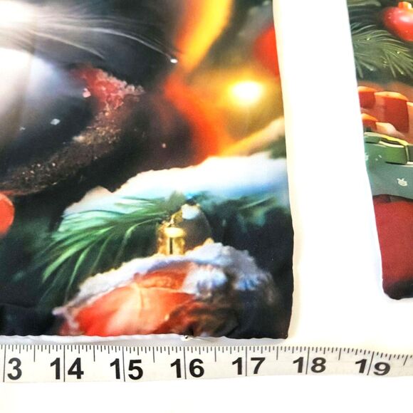 Christmas Kitten Pillow Covers 4Pcs Cute Santa Cat Cushion Covers Holiday New - Picture 9 of 10